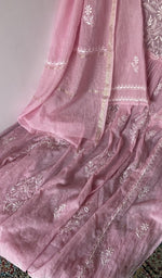 Angarkha style with fine do taar and teen taar chikankari across the body of the kurta piece