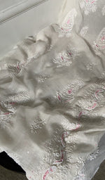 Gala and front placket, fine chikankari with angarkha style pattern