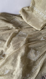 Mukaish work and zari haath ki jaali along the panel
