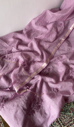 Gala and front placket, fine chikankari