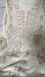 mukaish work detail on the kurta piece