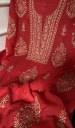 mukaish work detail on the kurta piece