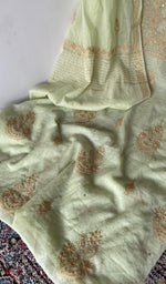 Gala and front placket, do taar and teen taar chikankari