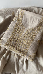 The folded set again, gala and placket in view
