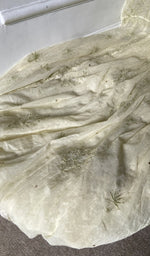 Gala and front placket, do taar and teen taar chikankari with haath ki jaali on semi