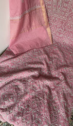 Gala and front placket, fine jaaldar chikankari with haath ki jaali