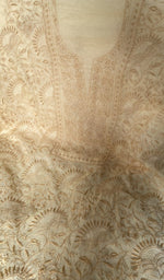 Border and hem of the cream pure mul chanderi