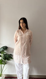 Fine chikankari across the yoke