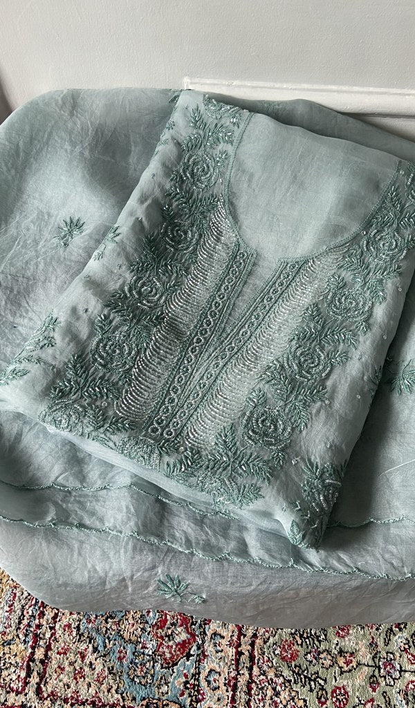 close up of the embellishment on the yoke