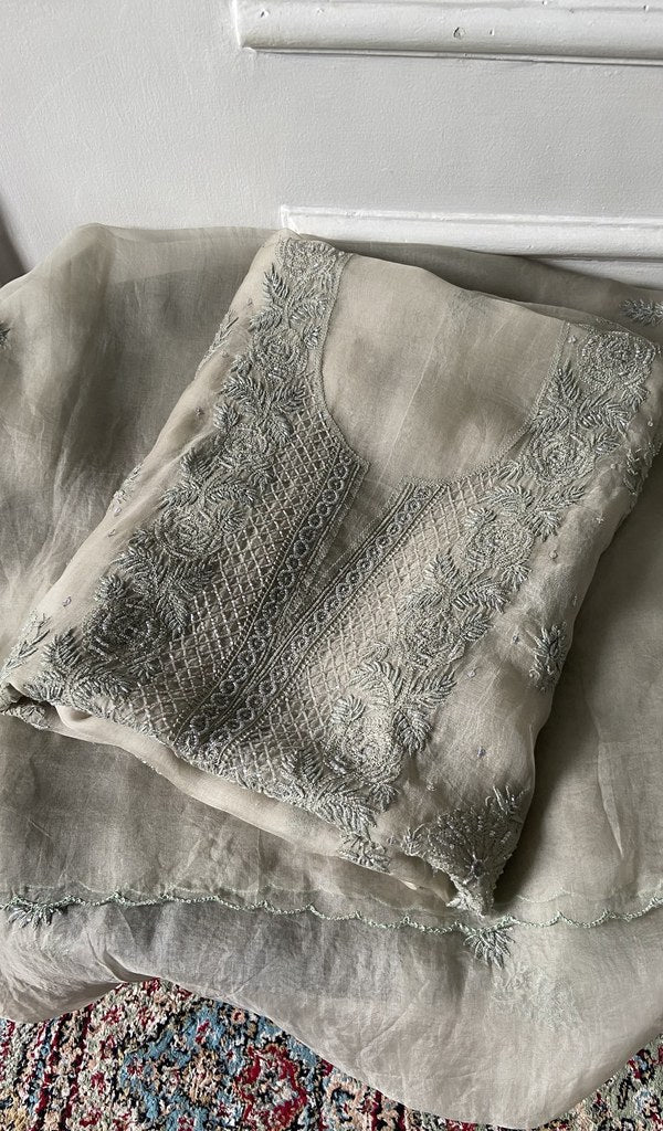 close up of the embellishment on the yoke