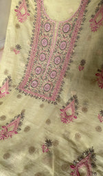 fine contrast chikankari with beads cutdana and sequins on n across the body of the kurta