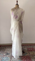 Ayla — Off White Pure Organza Silk Chikankari Saree