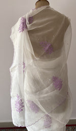 full length of the off white saree on the mannequin