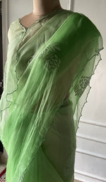 将图像加载到图库查看器中， Gala and front panel worked in do taar and teen taar chikankari