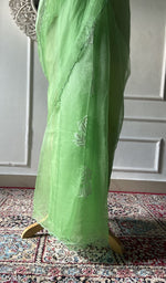 将图像加载到图库查看器中， Do taar and teen taar chikankari in close view