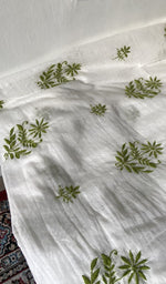 Load image into Gallery viewer, Chikankari across the body of the white kurta piece
