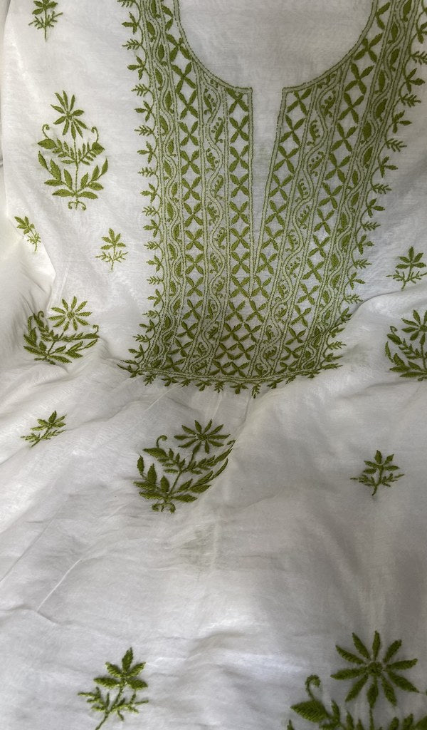 Fine chikankari in close view