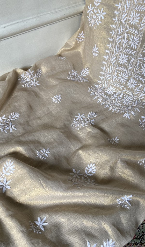 Fine chikankari in close view