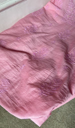Gala and front placket, fine chikankari with beads cutdana and sequins on neck