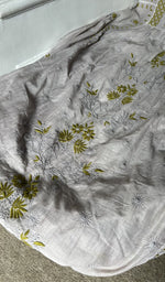 Gala and front placket, fine chikankari with haath ki jaali on semi stitch gathers s