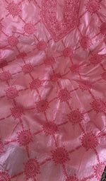 Chikankari worked by hand on tussar silk