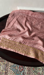 Load image into Gallery viewer, Dupatta in pink pure tussar silk
