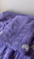 Haathi — Purple Pure Mul Chanderi Chikankari 2 Pc Unstitched Suit Set
