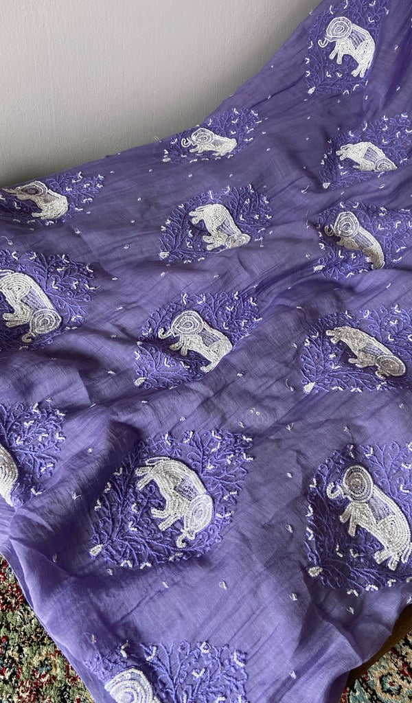 Gala worked in fine chikankari