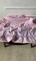 bottom laid out, pink pure mul chanderi