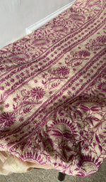 Gala and front placket, fine do taar and teen taar jaaldar chikankari with zari haat