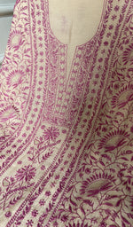 fine do taar and teen taar jaaldar chikankari with zari haat across the body of the kurta