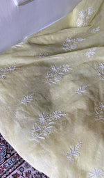 Load image into Gallery viewer, Chikankari across the body of the yellow kurta piece