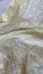 Load image into Gallery viewer, Gala and front panel worked in fine chikankari