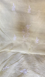 Load image into Gallery viewer, Border and hem of the yellow mul chanderi