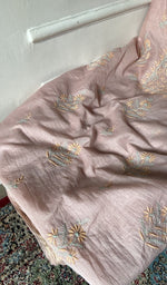 Load image into Gallery viewer, Gala and front panel worked in fine chikankari