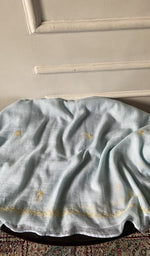 Load image into Gallery viewer, pale blue pure kota cotton, full piece laid out