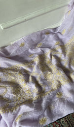 Load image into Gallery viewer, gala and front chikankari on ivory pure kota cotton