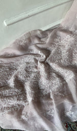 Load image into Gallery viewer, gala and front chikankari on blush pink pure kota cotton