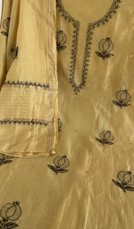 Chikankari worked by hand on mul chanderi