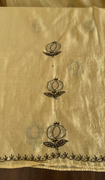 Close view of the butter yellow kurta fabric