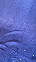 Close view of the royal blue kurta fabric