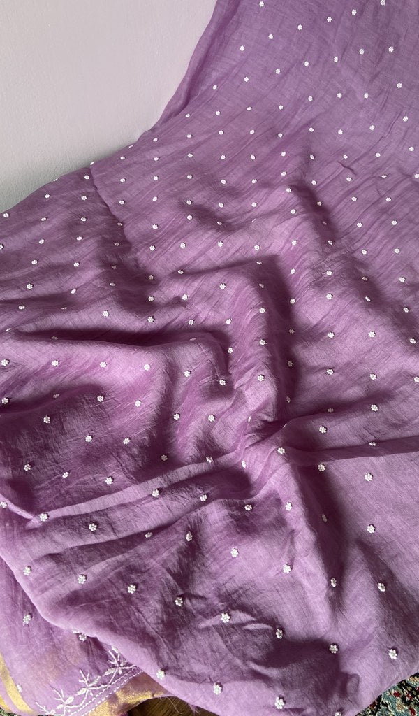 Gala worked in fine chikankari