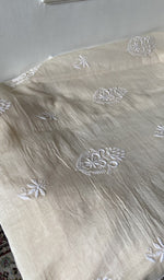 Load image into Gallery viewer, Chikankari across the body of the pale cream kurta piece