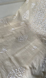 Load image into Gallery viewer, Gala and front panel worked in fine chikankari