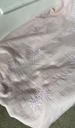Gala and front placket, fine chikankari with beads cutdana and sequins on neck