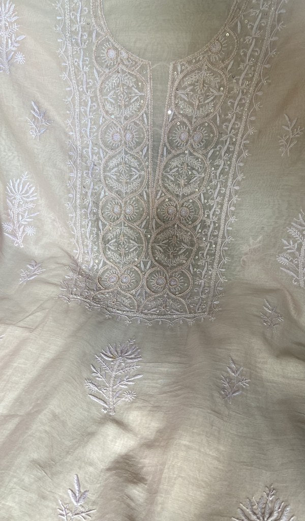 Fine chikankari in close view
