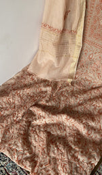 Gala and front placket, do taar and teen taar jaaldar chikankari with fine haath ki