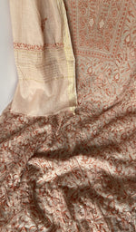 Do taar and teen taar jaaldar chikankari with fine haath ki across the body of the kurta piece