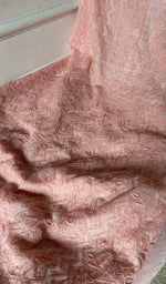 close view of the do taar and teen taar jaaldar chikankari with fine haath ki jaali