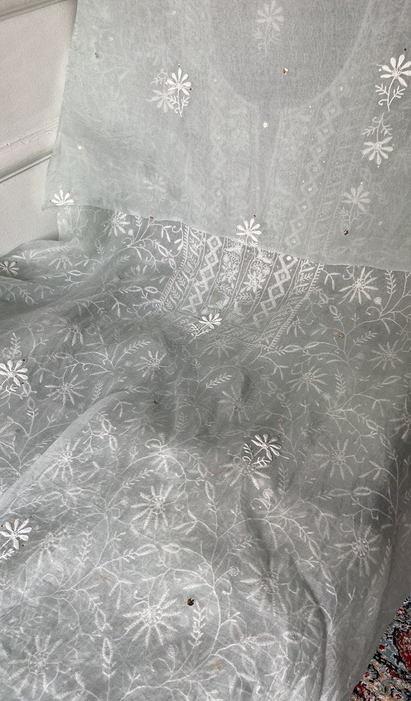 Dupatta in pure organza silk
